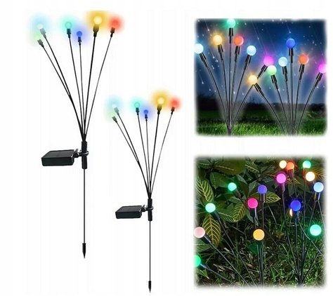 Azaris vstavaná solárna lampa, čierna, 70 cm, 6 ks.